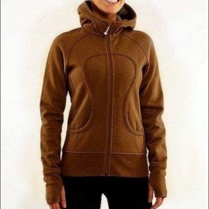 brown lululemon scuba jacket